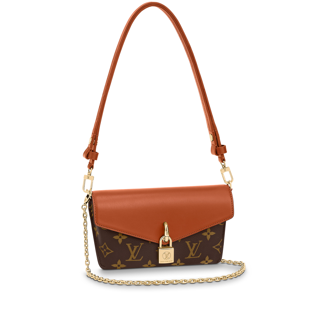 Louis Vuitton PADLOCK ON STRAP Handbag Monogram M80763 Caramel